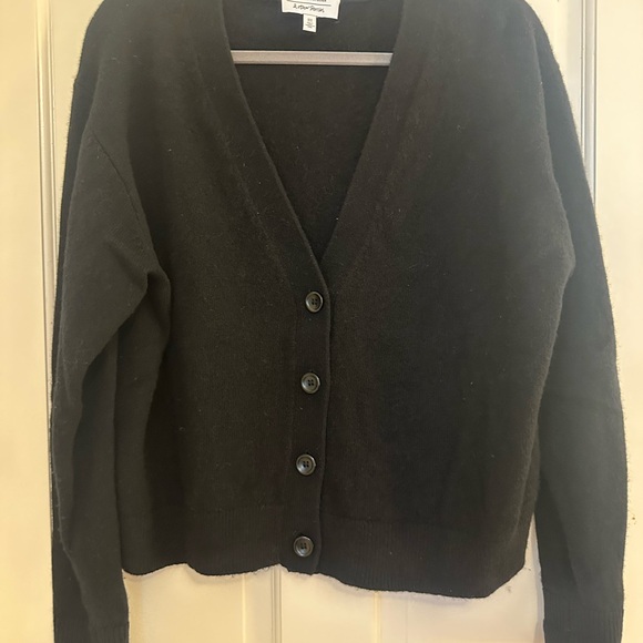 & Other Stories Black Cardigan Sweater V-Neck - Picture 3 of 4
